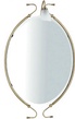 Зеркало в металл. раме, со светильником, овальное h100х65см, (цв.бронза), Serena ZZ