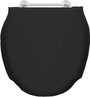Сиденье для унитаза с микролифтом из МДФ, цв. черный, петли (хром), Westminster ZZ товар