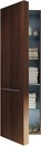 Высокий подвесной шкаф  500х420хh1760мм, ширина открываия 630мм, петли справа, (шпон.натур.,цв.американский орех), Fogo ZZ