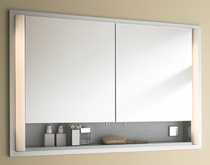 Зеркальный шкаф встраиваемый 800хh660х186мм, с подсветкой, розетка, выключатель, крепления в компл., Multibox ZZ