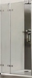 Дверь расп.с неподв.сегм., в нишу, 900хh2000мм, вход 664мм, петли, неподв.сегм. слева (пр.алюм.хр.эфф, стекло 8мм прозр.ShowerGuard-Klarglas)MK 880 ZZ