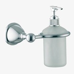 Дозатор для жидкого мыла  настенный, (стекло матовое, держатель цв. хром), Style ZZ товар