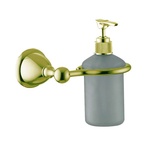 Дозатор для жидкого мыла  настенный, (стекло матовое, держатель цв. золото), Style ZZ товар