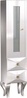 Шкаф-пенал напольный 45х36хh150см, одна створка, два ящика, петли слева (цв. Bianco Laccato,фурнит.цв.хром) Mobili ZZ