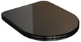 Крышка-сиденье Pompei с микролифтом Soft close + Clip up, крепеж в комплекте, цвет черный ZZ