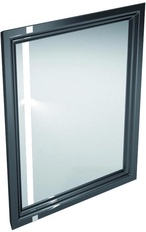Зеркало 60 см, для мебели "Pompei", с боковой диодной подсветкой, цв.черный ZZ