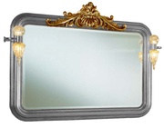 Зеркало 114хh91х15см., (цв. сусальное серебро, цв отделки фриза сусальное золото) Louvre ZZ