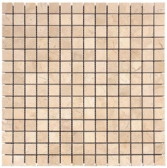 NATURAL Мозаика из мрамора M030-20P (Crema Marfil Extra)ZZ| 30.5x30.5