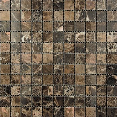 NATURAL Мозаика из мрамора M022-25P (Emperador Dark) XXZZ |30,5x30,5