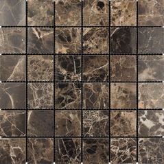 NATURAL Мозаика из мрамора M022-48P (Emperador Dark) ZZ |30,5x30,5