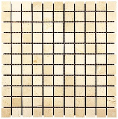 NATURAL Мозаика из мрамора M025-25P (Crema Marfil) ХХ |30,5x30,5