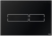 Панель смыва с двумя сенсорн. клавишами и эл.приводом,для застенного модуля д/унитаза,БЕЗ блока питания арт.9240971,(стекло цв.чёрный)TECElux Mini ZZ