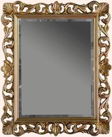 Зеркало прямоугольное в дерев. резной раме 100х85см, (верт./гориз. монтаж), (цв. серебро античное), крепёж в компл., Tiffany ZZ