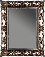 Зеркало прямоуг. в дерев. резной раме 75х95см (верт./гориз. монтаж), (цв.серебро античное), крепёж в компл., Tiffany ZZ