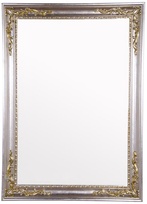 Зеркало прямоугольное в дерев. резной раме 108х78см, (верт./гориз. монтаж), (цв. серебро/золото), крепёж в компл., Tiffany ZZ