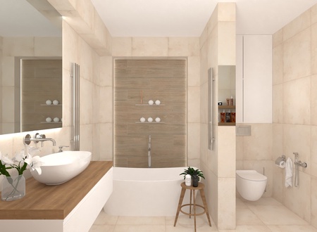 Совмещенная ванная комната Grasaro Beton дизайн