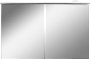 Зеркало-шкаф, 100 см, с подсветкой, белый глянцевый, для мебели Spirit ZZ