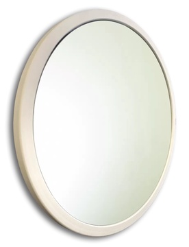 Зеркало кругое d-77 см, без подсветки, метал основа, цв.белый, ZZ