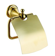 Держатель туалетной бумаги  ELVIA с крышкой, цв.золото, ZZ