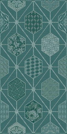 Декор Devore indigo geometria 31.5x63