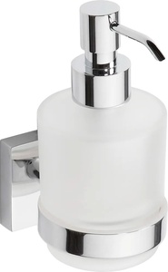 Дозатор для жидкого мыла, настенный, (цв.хром/стекло мат.), Beta ZZ