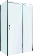 Душевая перегородка "Melita" 120x90xh195 см, профиль хром, стекло прозрачное ZZ