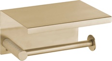 Держатель для туалетной бумаги с крышкой Uno Matt Gold, крепеж в комплекте, матовое золото, ZZ