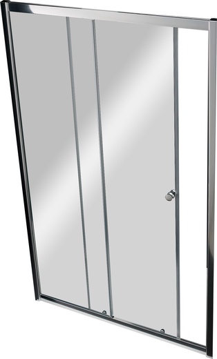 Дверь в нишу 1300хh1950мм, сдвижная с неподв. сегментом, левая/правая (вход 633мм), (стекло прозр. 6мм, фурнит. цв.хром), Anima ZZ