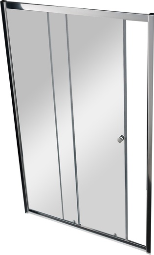 Дверь в нишу 1200хh1950мм, сдвижная с неподв. сегментом, левая/правая (вход 583мм), (стекло прозр. 6мм, фурнит. цв.хром), Anima ZZ