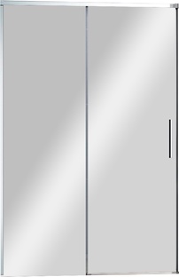 Дверь в нишу (1175-1200)x1950мм, сдвижная с неподв. сегм., (стекло прозрачное 8мм, фурнит. цв.хром), Duet Soft ZZ