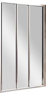 Дверь в нишу 900хh2000мм, три сдвижные секции (профиль цв. хром, стекло прозр. 4мм), FAMILY ZZ