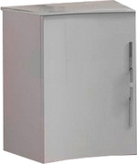 Подвесной шкафчик под раковину с распашной дверцей (реверсивный) 34x40x55см, (цв.Bianco Lucido), Sting ZZ