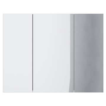 Зеркало-шкаф Almi-90 см,3 дверцы, 6 стеклянных полок, цв.белый ZZ