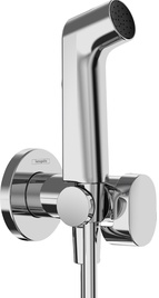 Гигиенический душ со смесителем, БЕЗ скрытой части арт.29235180, (лейка с кнопкой, кронштейн, шланг 125см), (цв.хром), S 1jet, EcoSmart+ ZZ