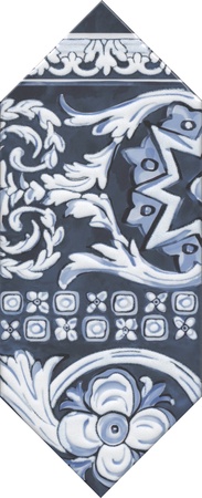 Декор Алмаш 2 синий глянцевый |14х34