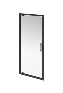 Душевая дверь VETRO распашная, 90х195 см, покрытие Easy clean,стекло 6 мм прозрачное, профиль  цв.матовый черный ZZ