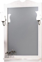 Зеркало Клио 65, 650x1035x120 мм, цвет белый матовый, без светильн. ном.n034294, крепеж в комплекте ZZ