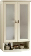 Шкафчик подвесной Клио 570/982/165 см,  2 створчатый, цв. слоновая кость (1013) с матовым стеклом, ZZ