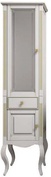 Пенал Лаура напольный 360x452x1800 мм, левый, цвет белый с зол. патиной ZZ