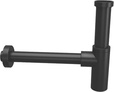 Сифон для раковины, 1 1/4, горизонтальная часть 280мм, (металл цв.черный матовый), Cox ZZ
