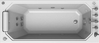 Акриловая ванна Radomir Уэльс Спортивный Chrome 170x75 с пультом| 170x75x45