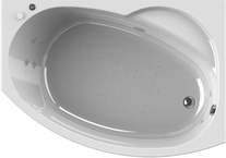 Акриловая ванна Radomir Wachter Монти R с гидромассажем и экраном, форсунки белые| 150x105x48