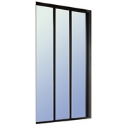 Душевая дверь в нишу ASDP3-110х1980, стекло - прозр., профиль - черный, с устаноным комплектом ZZ