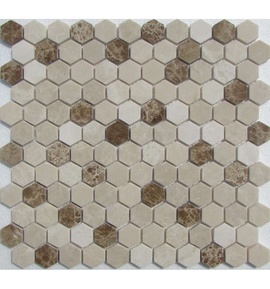 Мозаика из камня на сетке X21-002-P ZZ |29.5x28