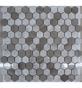 Мозаика из камня на сетке X21-007-P ZZ |29.5x28