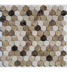 Мозаика из камня на сетке X21-008-P ZZ |29.5x28