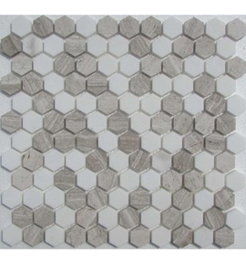 Мозаика из камня на сетке X21-010-P ZZ |29.5x28