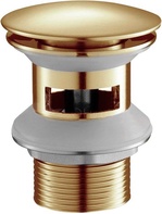 Донный клапан для сливного отверстия раковин, нажимной Clic-Clac, цв. золото матовое, ZZ товар