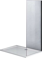 Боковая панель 900x1950 мм профиль хром, стекло прозрачное, покрытием Easy Clean ZZ