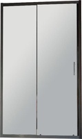 Душевая дверь120х190 см раздвижная, стекло-прозрачное, проф чёрный матовый, стекло прозрачное, покрытие Easy Clean ZZ